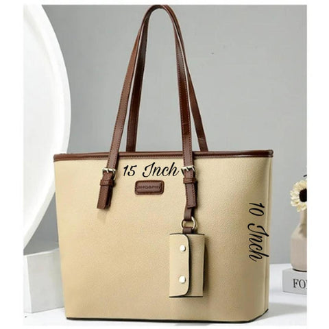 Leather Plain Shoulder Bag
