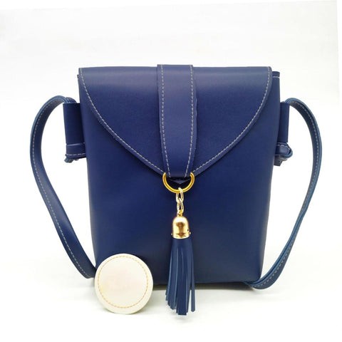 Leather Plain Shoulder Bag