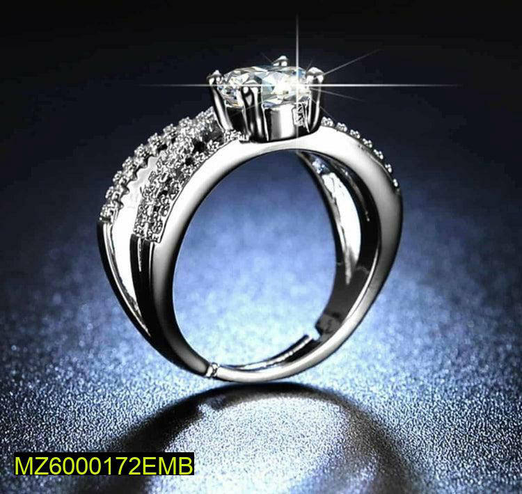 Layered diamond ring